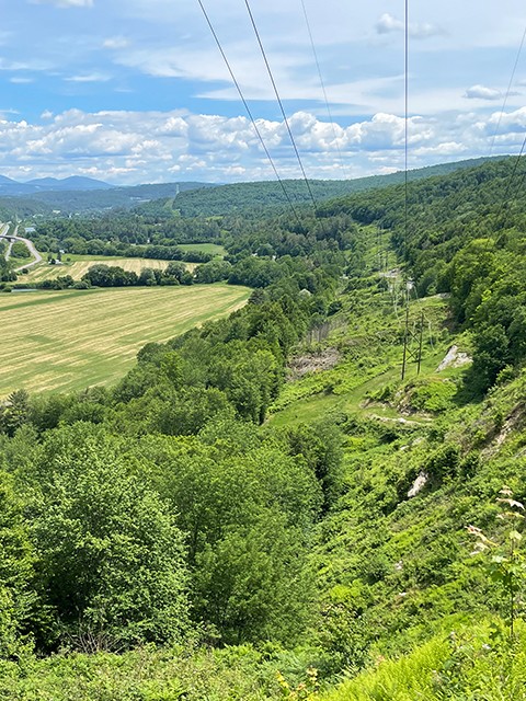 panoramic view with power lines
