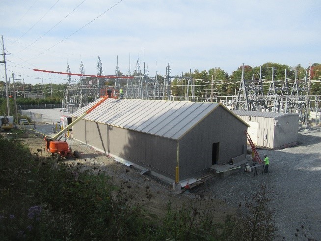 Installation of new control house roof 