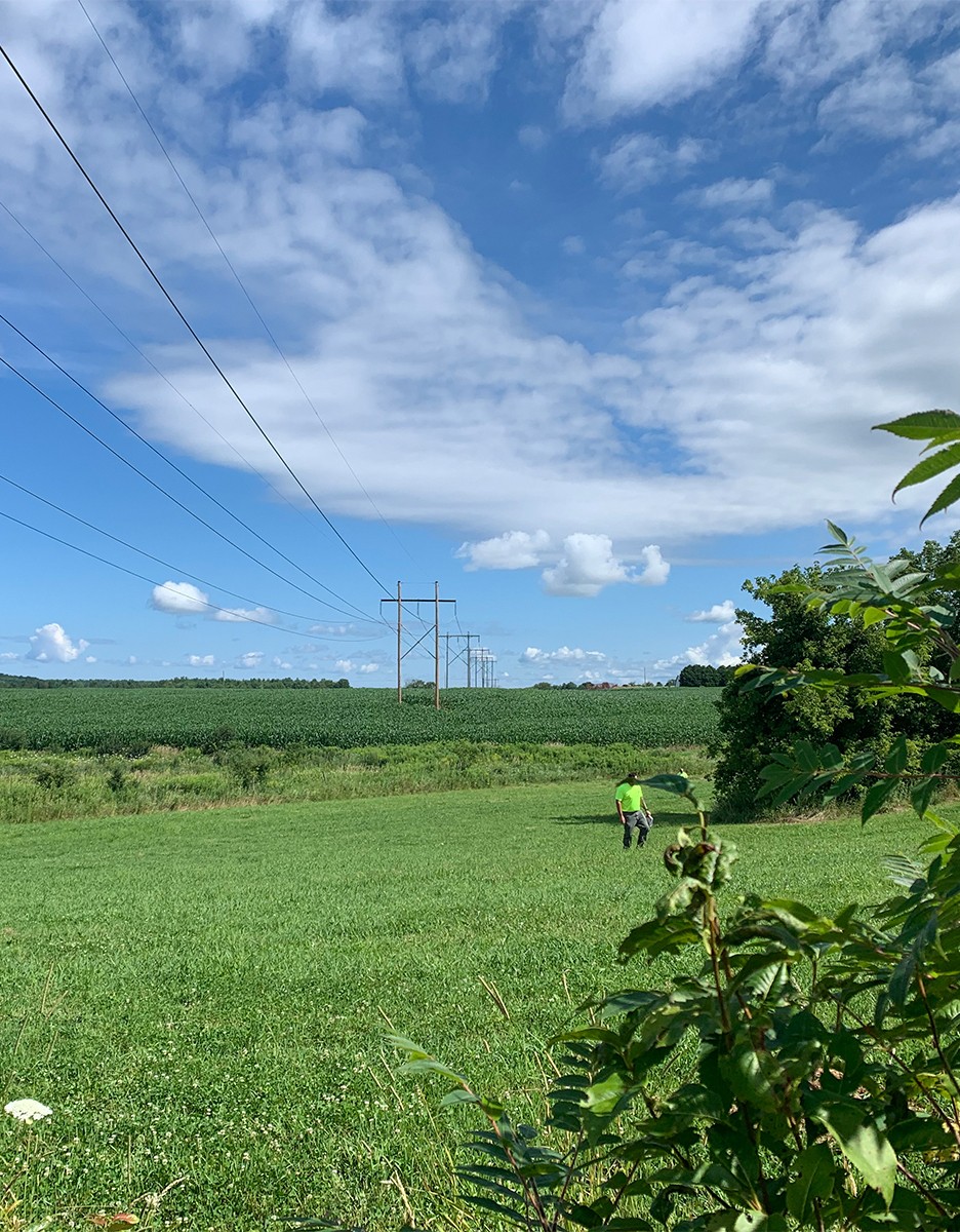 Franklin County power lines landscape